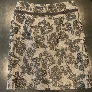 Ann Taylor Floral & Tweed pencil skirt